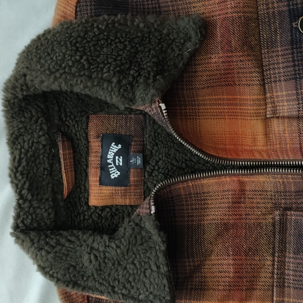 191. Billabong Barlow Sherpa Lined Jacket | Color: Java - Picture 6 of 8